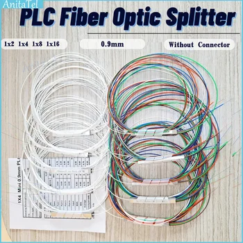 10pcs 1x2 1x4 1x8 1x16 Optický PLC splitter bez konektor kábla 0,9 mm Mini Blockless 2,4 Porty Vlákniny PLC Splitter