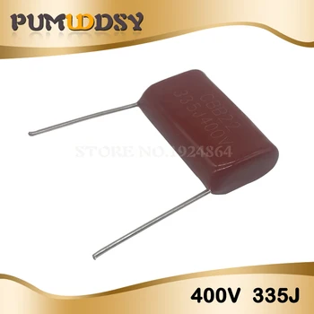 10PCS 400V335J 3.3 uF Rozstup 25 mm 400V 335 3300nf CBB Polypropylénový film kondenzátor