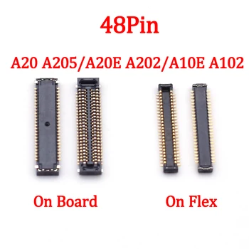 10Pcs 48Pin USB Nabíjačka FPC Konektor Na Doske Pre Samsung Galaxy A20E A202 A202F A20 A205 A205F A10E A102 A102U Chargin Port