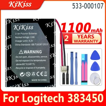 1100mAh KiKiss Novú Batériu 533000107 Pre Logitech 383450 533-000107 Digitálne Bateria