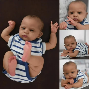 18-Palcové Cameron Ručné Realisticky Novorodenca Bábika 3D Maľované Pokožky celého Tela Silikónové Chlapec
