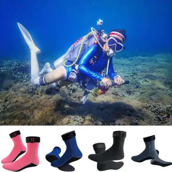 1Pair Unisex Ponožky Potápanie 3 mm Topánky Vody, Topánky, Teplé Non-slip Anti-stab Pláži Ponožky Ženy Muži Na Kúpanie, Potápanie, Vodné Športy