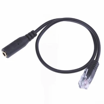 1pc 3.5 mm Stereo Audio Headset Jack Samica na Male RJ9 Zapojte Adaptér Converter Kábel Kábel