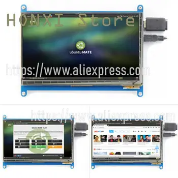 1PCS 7 palcový HDMI LCD displej LCD displej pre tri generácie Pi super clear IPS displej