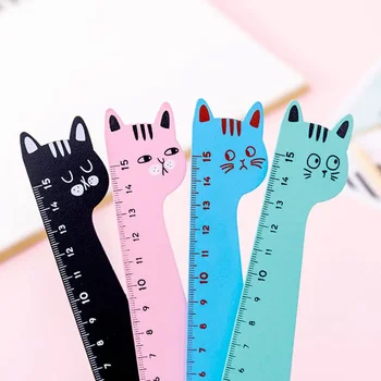 1pcs/veľa Štyroch farieb roztomilé mačky pravítko Študenta dizajnu Novinka Nakresliť rovnú čiaru Papiernictvo Vypracovanie Školských potrieb