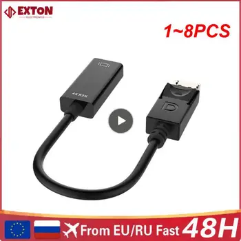 1~8PCS na kompatibilný s HDMI Kábel 4K 30Hz DisplayPort Adaptér, Displej Port, Video a Audio pre PC HDTV Projektor Notebook