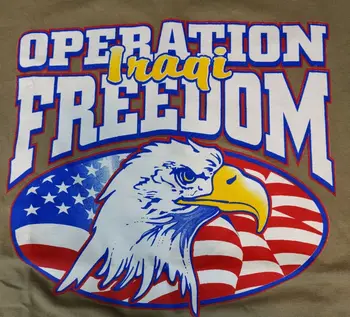 2003 Operácii Iracká Sloboda U. S. Holou Eagle Grafické T-shirt Veľkosť pánske L