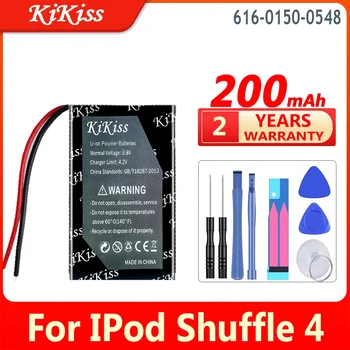 200mAh KiKiss výkonnú Batériu 616-0150-0548 (2 Riadky) Pre IPod Shuffle 4/5/6/7. MP3 Shuffle6 Shuffle5 Digitálne Bateria