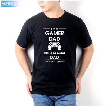 2021 Letné Šaty Na Oblečenie pre Mužov, ja som Hráč, Otec Otcov, DEŇ Dar Vytlačené T-Shirt Herné O-Neck Tee Topy Plus Veľkosť