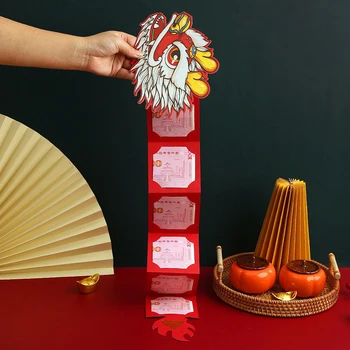 2024 Skladacie Červené Obálky Rok Draka Hongbao Lucky Red Pakety Čínsky Jarný Festival Svadobný Dar Peniaze Taška