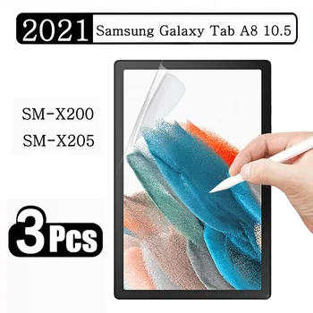 (3 Pack) Kniha Ako Film Pre Samsung Galaxy Tab A8 10.5 2021 SM-X200 SM-X205 X200 X205 Tablet Screen Protector Film