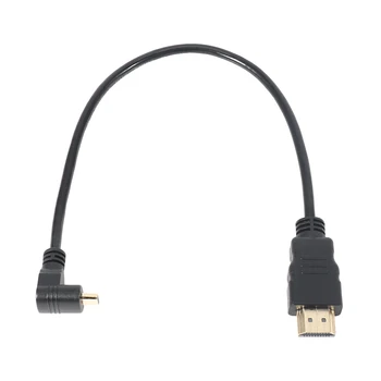 30 cm Micro-HDMI Pravý Uhol Samec na HDMI Samec (90 Stupňov) - Podporuje 4k (Typ B)