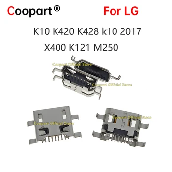 5 ks/veľa Coopart Nový USB Nabíjací Port Dock Konektor pre LG K10 K420 K428 k10 2017 X400 K121 M250