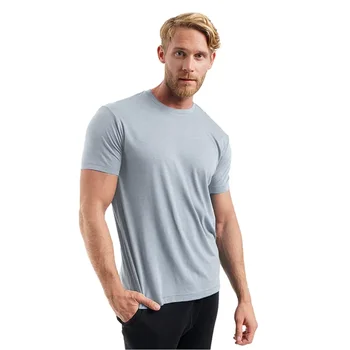 A2774 Jemný Merino Vlny T shirt pánske založiť Vrstvu Tričko Odvod Priedušný rýchloschnúci Anti-Zápach, Žiadne svrbenie USA Veľkosť