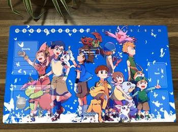 Anime Digimon Dobrodružstvo Playmat Trading Card Game Mat DTCG CCG Mat Myši, písací Stôl Pad TCG Herné Hrať Mat S Kartou Zóny Voľného Taška