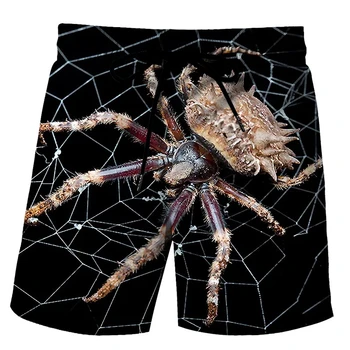 Animel Spider Opice 3D Vytlačené Beach Šortky Mužov, Deti Casuasl Streetwear Quick-dry Priedušná Cool Telocvični Ice Šortky Homme Plavky