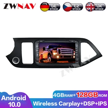 Auto Rádio 128G Android 10.0 Audio Navigácia Carplay základnú jednotku Auto DVD Prehrávač pre Kia Ráno GPS Multimediálne Stereo