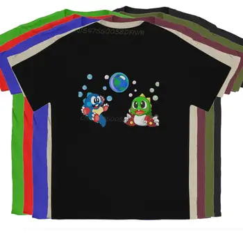 Autor Zemi T-Shirt Mužov Camisas Čistej Bavlny T-shirts Arkádovej Hry Zábavnej Malý Hra Bubble Bobble Mužov Grafické Tees