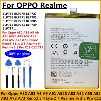 Batérie pre Oppo Realme 6 6 5 3 Pro C11 C12 Reno 2 4 Lite Z F A32 A53 A5 A9 A91 A92S A83 A52 A55 A93 A92 A72 A73 BLP755 BLP779