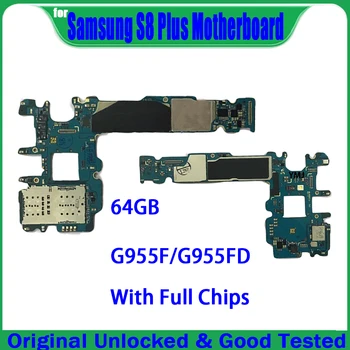 Celý Pracovný Pôvodné Odomknutý Samsung Galaxy S8 Plus G955F G955FD G955U S8 G950F G950FD G950U Doske 64GB Logic Board
