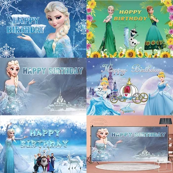 Disney Mrazené Námestie Strany Pozadie Elsa Anna Princezná Tému Dekorácie Vlastné Dievčatá Narodeniny Sprcha Foto Rekvizity