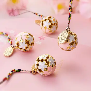 Japonská Sakura prívesok na Čerešňové Kvety Požehnanie Prívesok Charm Keyring pre Ženy Módne Šperky Príslušenstvo