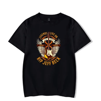 Jeff Beck T-shirt 1944-2023 Vintage Gitarista Legendy Žijú Na Crewneck Krátky Rukáv Ženy pánske Tričko odpočívaj v Pokoji Oblečenie