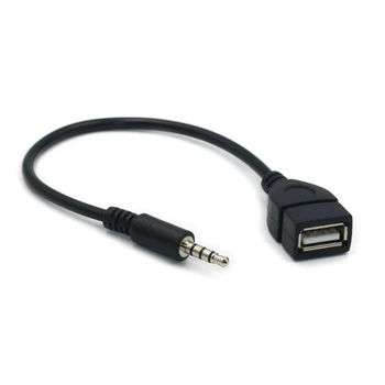 Konektor Samec na USB 2.0 Female OTG Converter Kábel pre Prehrávanie Hudby 20 cm F19A