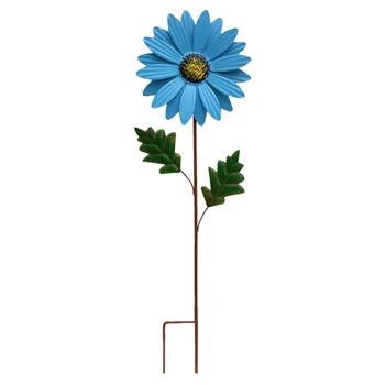 Kovové Daisy Záhradné Stĺpiky Auta, Kovový Kvet Stick Vonkajšie Dekorácie, 3D Daisy Vklad Dvore Umenie Na Stenu