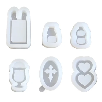 Králičie Uši Telefón Lásky Ornament Formy DIY Keychain Prívesok na Kľúče Reťazca Dekor