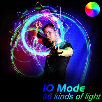 Led Tanec Fiber Optics Bič 360°Otočný Farebné Řeřavý Pixelov Bič 36modes Nabíjateľná Svetlo Bič Disco Svetlo Strany Festival