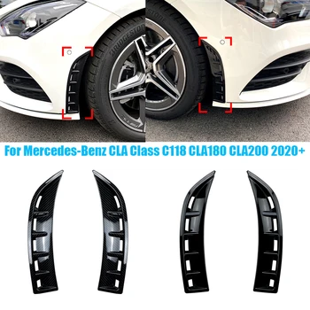 Lesklý Čierny Pre Mercedes-Benz CLA Triedy C118 CLA180 CLA200 2020+ Predný Nárazník Vzduchu Kapucňou, Bočné Ventilačné Dekoratívny Kryt Nálepky