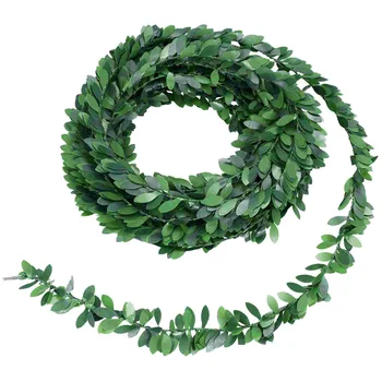 LIOOBO 75 m Umelé Girlandy Listy Zelené Listy Simulované Viniča pre Svadobné Party Obrad DIY Čelenky