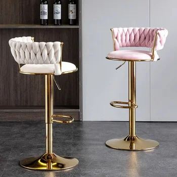 Luxusné Moderné Barové Stoličky V Jedálni Nordic Štýl Krásne Nastaviteľná Výška Barové Vysokej Kvality Confort Cadeira Nábytok