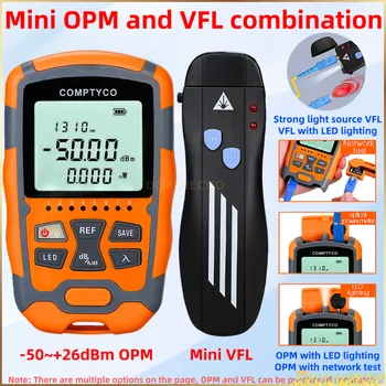 Mini Optická Power Meter a Vizuálne Poruchy Locator FTTH (Fiber Tester Tool Kit (Voliteľné) OPM(-50~+26dBm)&VFL(10/20/30/50mw)