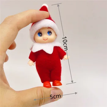 Mini Vianočný Regálové Dieťa Elf Bábiky PVC Cítil Bábiky Hračky Veselé Chriatmas Dekor pre Domáce Vianočné Ozdoby Deti Darčeky Navidad 2023