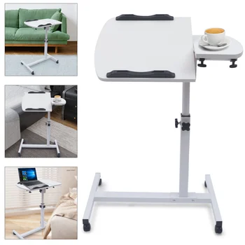 Mobile Stojí Stôl Nastaviteľná Výška, Koľajových Notebook Stôl Košíka Sedieť, Stáť Stôl s Kolesami ,Posteľ, Nočný Stolík Gauč Strane Tabuľky