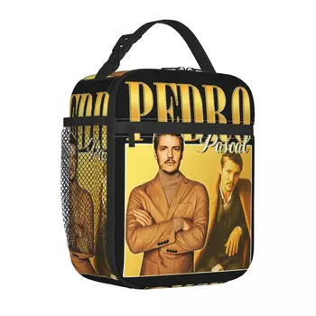 Pedro Pascal Zlatý Ocko Vintage 90 Izolované Obed Taška Thermal Bag Jedlo Kontajner Tote Lunch Box Muži Ženy Office Piknik
