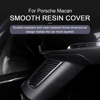 Pre Porsche Macan Uhlíkových Vlákien Spätné Zrkadlo Vozidla Dekorácie Anti-Scratch Epoxidové Chránič Nálepku Krytu Výbava Auta Accessorie