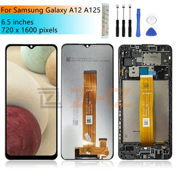 Pre Samsung Galaxy A12 A125 LCD Displej Dotykový Displej Digitalizátorom. Montáž A125 LCD náhradné Opravu Časti 6.5
