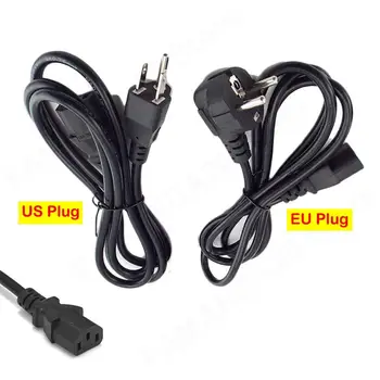 Predlžovací Kábel EÚ a USA Zástrčky IEC C13 Napájací Kábel 1,5 m 18AWG Počítač, Napájací Kábel Pre Monitor Antminer Tlačiareň M20