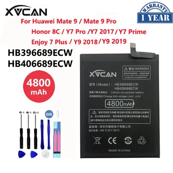 Pôvodné XVCAN HB406689ECW 4800mAh Telefón, Batériu Pre Huawei Mate 9 Česť 8C Y7 Pro 2017 Predseda Vychutnať 7 Plus Y9 2018 2019 kontakty batérie