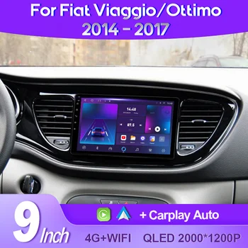 QSZN Pre Fiat Viaggio /Ottimo 2014 - 2017 2K QLED Android 13 Auto Rádio Multimediálny Prehrávač Videa GPS AI Hlas CarPlay 4G Vedúci Jednotky