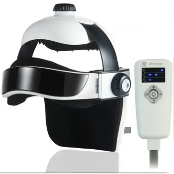 QX-363 3D Elektrické Prilba Masáž Smart Tlak Vzduchu Vibračná Terapia Masér Hudby Svalový Stimulátor Kúrenie Krku Hlavu Relax