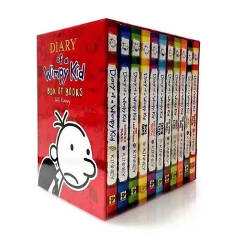 Sada Štyroch alebo Ôsmich 1-8/9-16/17-20 Denník Wimpy Kid anglickej Knihy Denník Wimpy Kid Box Detí Fiction Komiks Knihy
