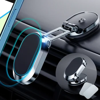 Silné Magnetické Auto Držiaka Telefónu Mount Otočná Smartphone Stojan Upgrated Skladacia Telefón Držiak Pre iPhone, Samsung, LG Xiao