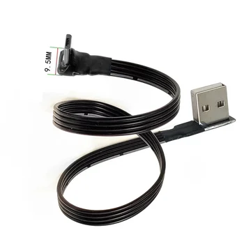 Super Flexibilné Plochou Nahor, Nadol, Vľavo, Vpravo Uhol 90 Stupňov, USB UltraShort Micro USB Mužov UltraShort Dátový USB Kábel