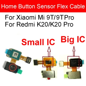 Tlačidlo domov Odtlačkov prstov Flex Kábel Pre Xiao Mi 9T 9T Pro Redmi K20/K20 Pro Menu Návrat Kľúčové Uznanie Senzor Flex Kábel Časti