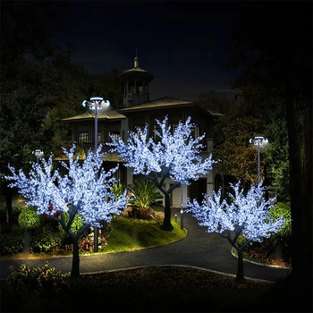 Umelé LED Čerešňový Kvet Stromu nočné Svetlo Nového roka a Vianoce, svadobné Dekorácie Svetlá 3M LED strom svetlo svadobná výzdoba