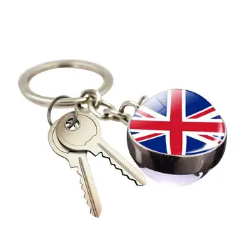 Union Jack Keychain Vlajka Únie Keychain Auto Keychain Oslavu Kráľ Karol III Korunovácie Londýne Vlajka Na Auto Kľúč, Kufor